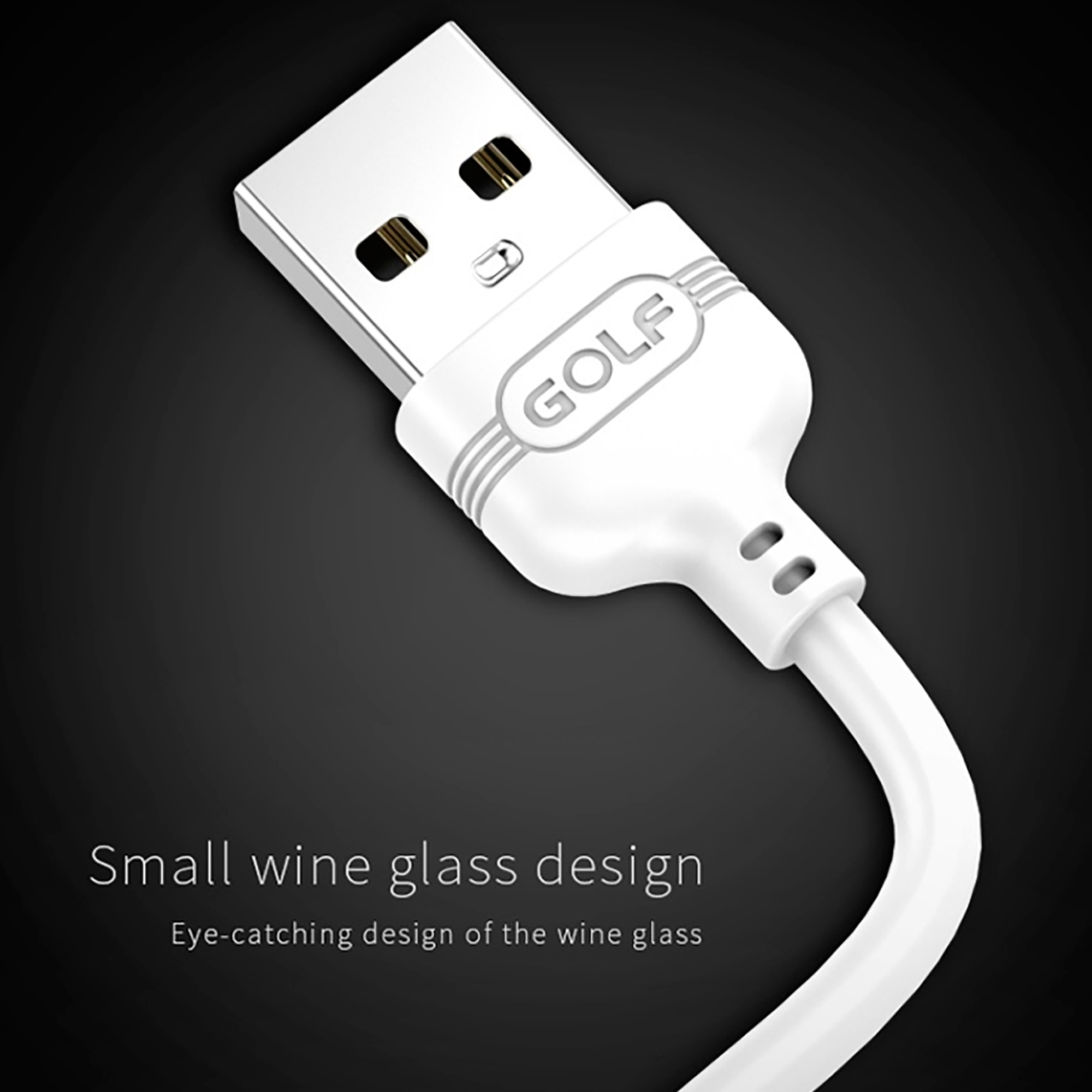 Cable Golf Usb/micro Usb Wine Glass 2a 100cm