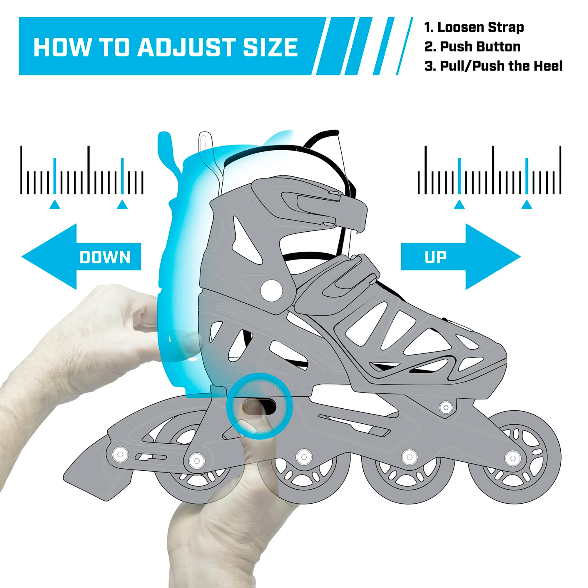 Patines Ajustables Para Niños Roller Derby Tracer Talle 12J-1