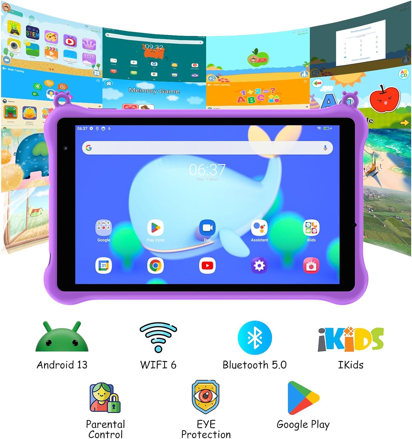 Tablet Para Niños Blackview Tab 50 Kids 3gb 64gb MAGIC PURPLE