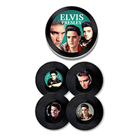 Set 4 Posavasos De Vinilo Retro Musique Vb03w - Elvis Presley