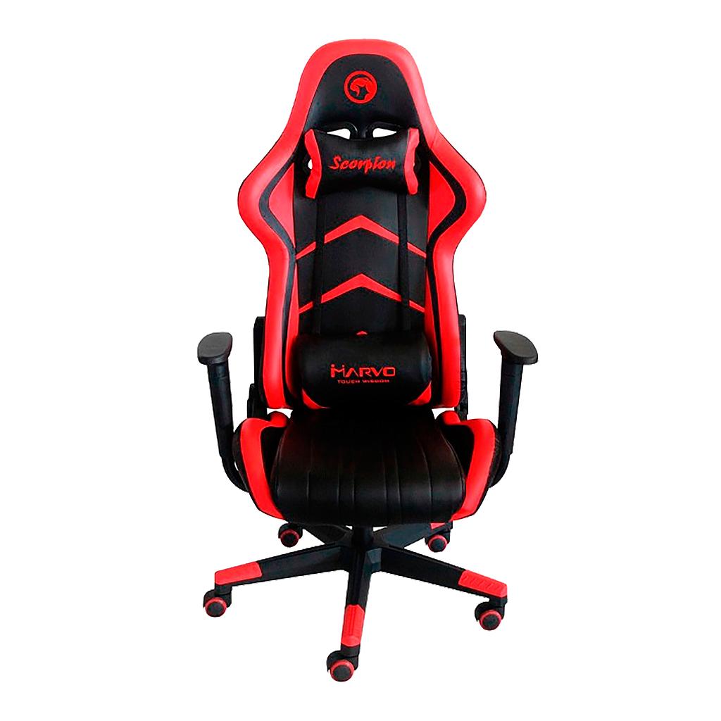 Silla Gamer Marvo Scorpion Ch106 Giratoria - Negra y Roja