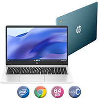 Notebook Hp 15,6'' N6000 8gb 64gb Chrome