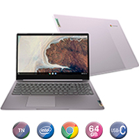 Notebook Lenovo 15,6'' N4500 4gb 64gb Chrome