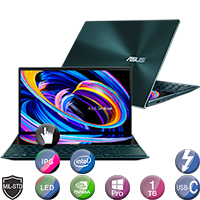 Notebook Asus Zenbook 14''+12,65'' Core I7 32gb 1tb W10 Pro Mx450