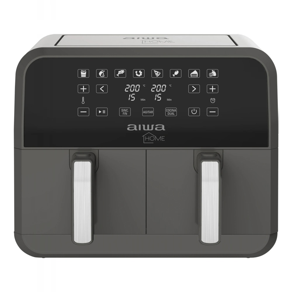 Freidora Sin Aceite Aiwa Haft8003 200°c 8L Dos Canastos