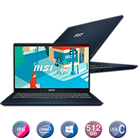 Notebook Msi 15,6'' Core I7 16gb 512gb Win11 Pro