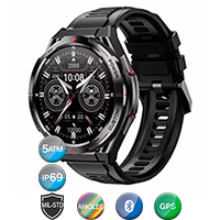 Smartwatch Cubot GT1 5atm Ip69k Mil-std Bluetooth Gps