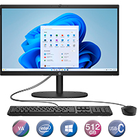 Equipo All In One HP 21,45'' N200 8gb 512gb Win11