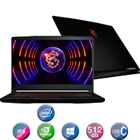 Notebook Gamer Msi 15,6'' Core I7 16gb 512gb Win11 Rtx4060