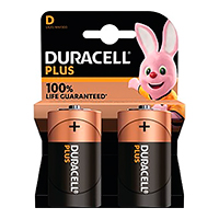 Pilas Duracell Plus Power D Pack x2