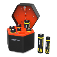 Cargador para 8 Pilas ANTPO + 6 Pilas AA + 2 Pilas AAA 1,5v 3000mWh