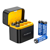 Cargador Pujimax Para 8 Pilas AA + 8 Pilas AA 1,5v 4255mwh