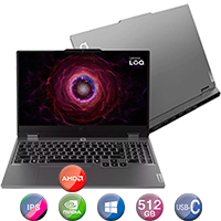 Notebook Lenovo 15,6'' Ryzen 7 16gb 512gb Win11 Rtx4050