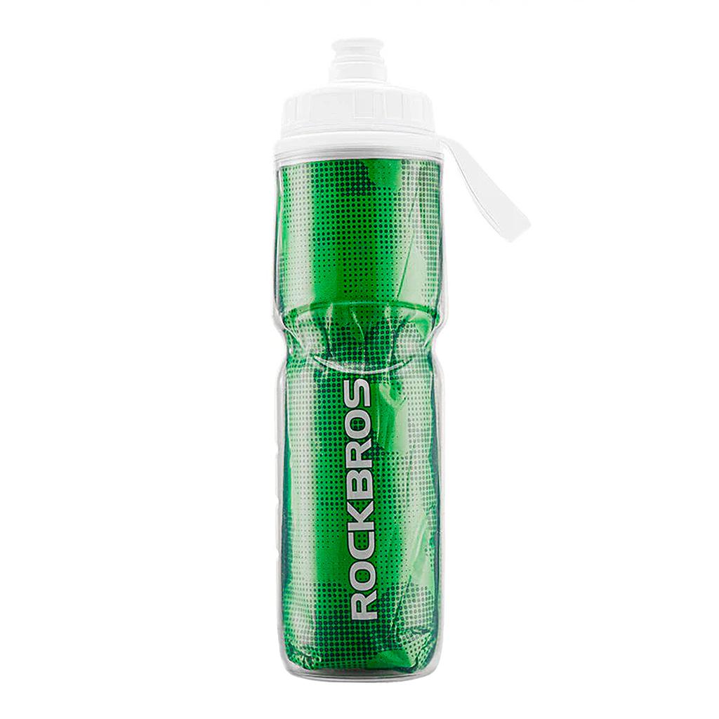 Caramañola Térmica Rockbros 670ml Ergonómica Antideslizante Verde