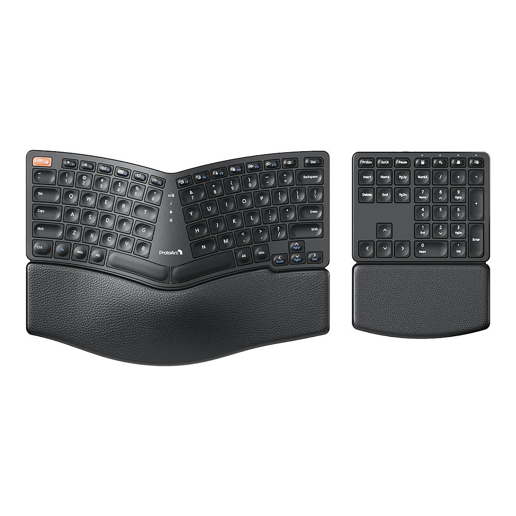 Combo Mouse y Teclado Español Ergonómico Inalámbrico 3en1 ProtoArc Ekm04