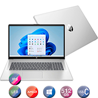 Notebook Hp 17,3'' Ryzen 5 8gb 512gb Win11