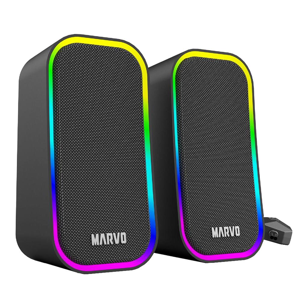 Parlantes Gaming Pc Marvo Sg-285 Con Iluminación Rgb