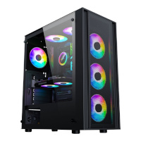 Gabinete Gaming Marvo Ca-123 Panel RGB Mid Tower Atx