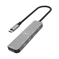 Hub 4 Puertos Unno Hb1012gy 2 Usb C / 2 Usb A