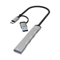 Hub 4 Puertos Unno Hb1014gy 4 Usb A