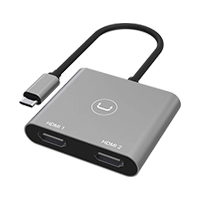 Hub 2 Puertos Unno Hb1103gy 2 Hdmi