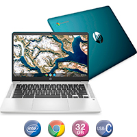 Chromebook Hp 14'' N4020 4gb 32gb Chrome