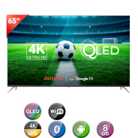 Smart Tv Aiwa 65'' QLed 4k Hdr Google TV Comando De Voz