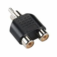 Adaptador RCA Macho a 2 x RCA Hembra