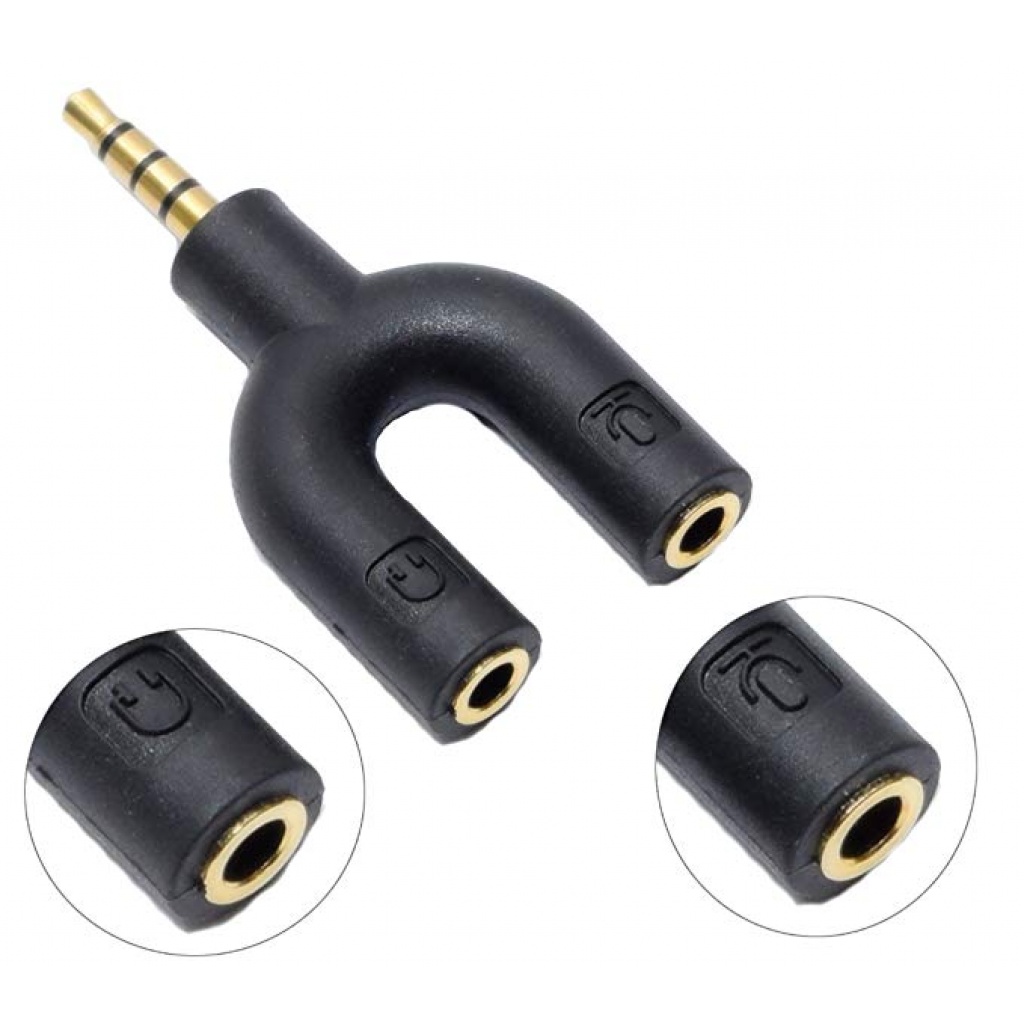 Adaptador Splitter 3,5 Macho a 2 x 3,5 Hembra