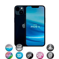 iPhone 14 6,1'' 5G 6gb 256gb Dual Cam 12mp