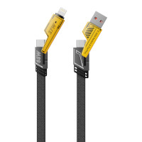Cable de Datos Transformers 4 En 1 Usb-A / Lighting / Usb-C 6A 1m