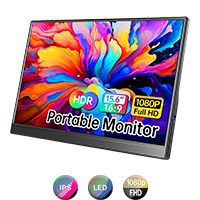 Monitor Portable WCV Pm1563 15,6'' 1080p Soporte Integrado