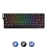 Teclado Gaming Inalámbrico Marvo Kg965w Mecánico Iluminación Rgb