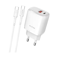 Cargador De Pared 1 Usb A / 1 Usb C Bloox Cable 60W