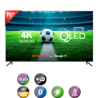 Smart Tv Aiwa 70'' QLed 4k Hdr Google TV Comando De Voz