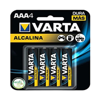 Pila AAA Alcalina Varta Pack x4 1,5V