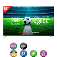 Smart Tv Aiwa 55'' QLed 4k Hdr Google TV Comando De Voz