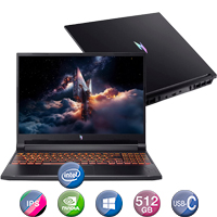 Notebook Gamer Acer 16'' Core 7 16gb 512gb Win11 Rtx5050