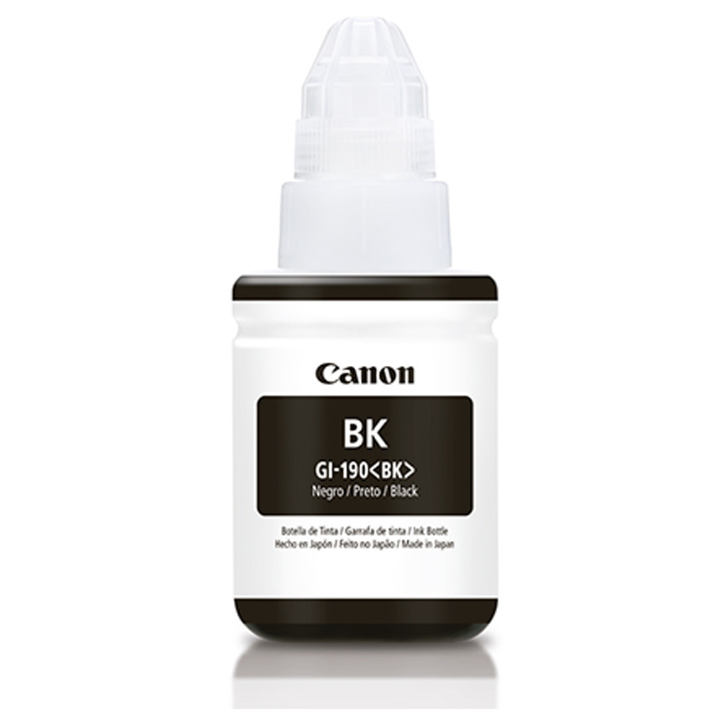 Botella De Tinta Negra Canon Gi-190 Bk 135ML
