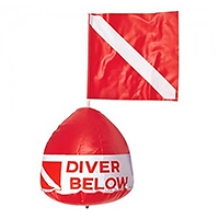 Boya Inflable Vinilo Buceo Con Bandera Aropec