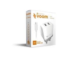 Cargador de Pared Voom - Carga Rapida C/Cable Micro USB - 2 Puertos