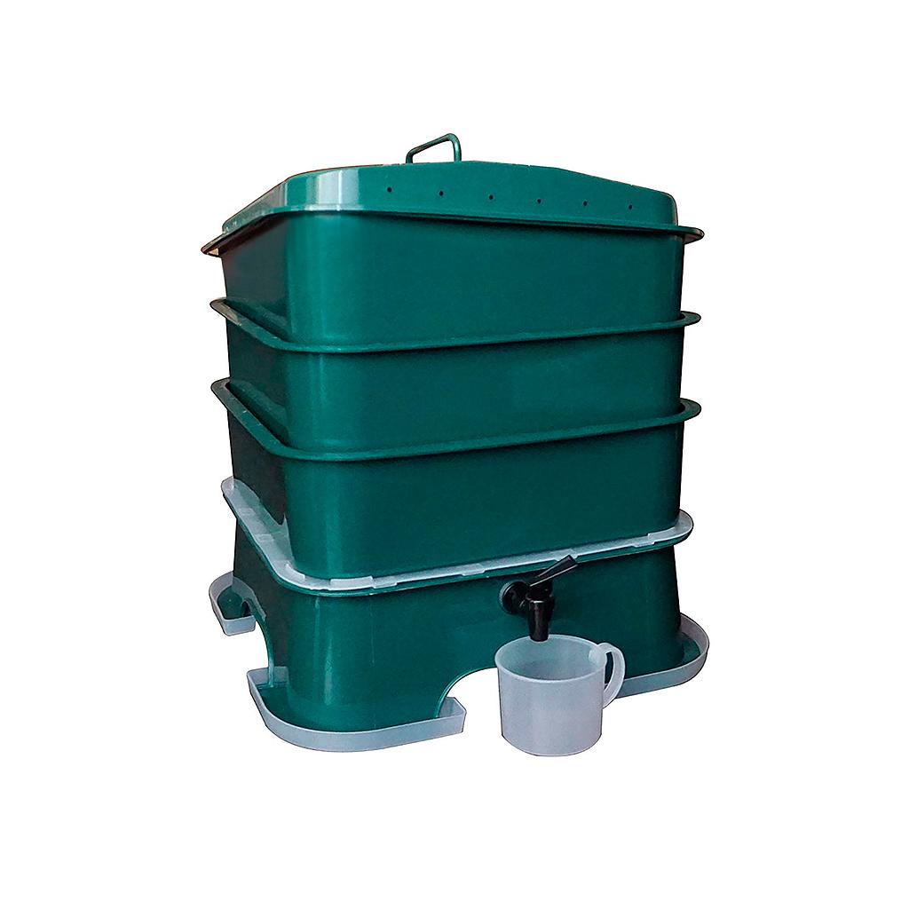 Compostera Vermihut Plus 3 Bandejas 100% Reciclado