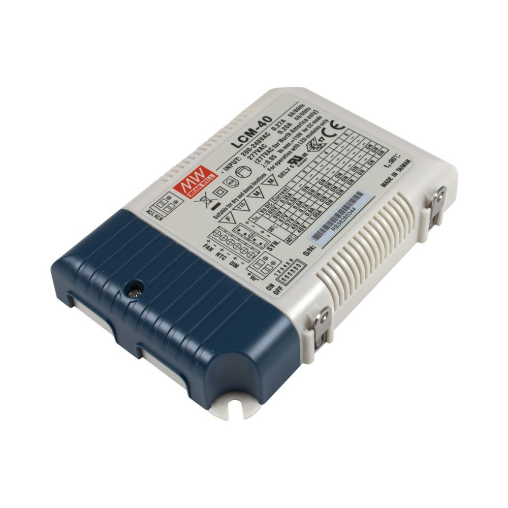 Driver de alimentación LED IP20 regulable CC AC/DC 2-100V 1.05A