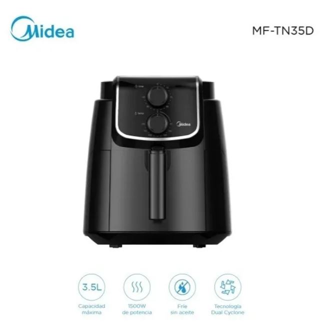 Freidora Sin Aceite Midea 1500w 3.5 ltrs
