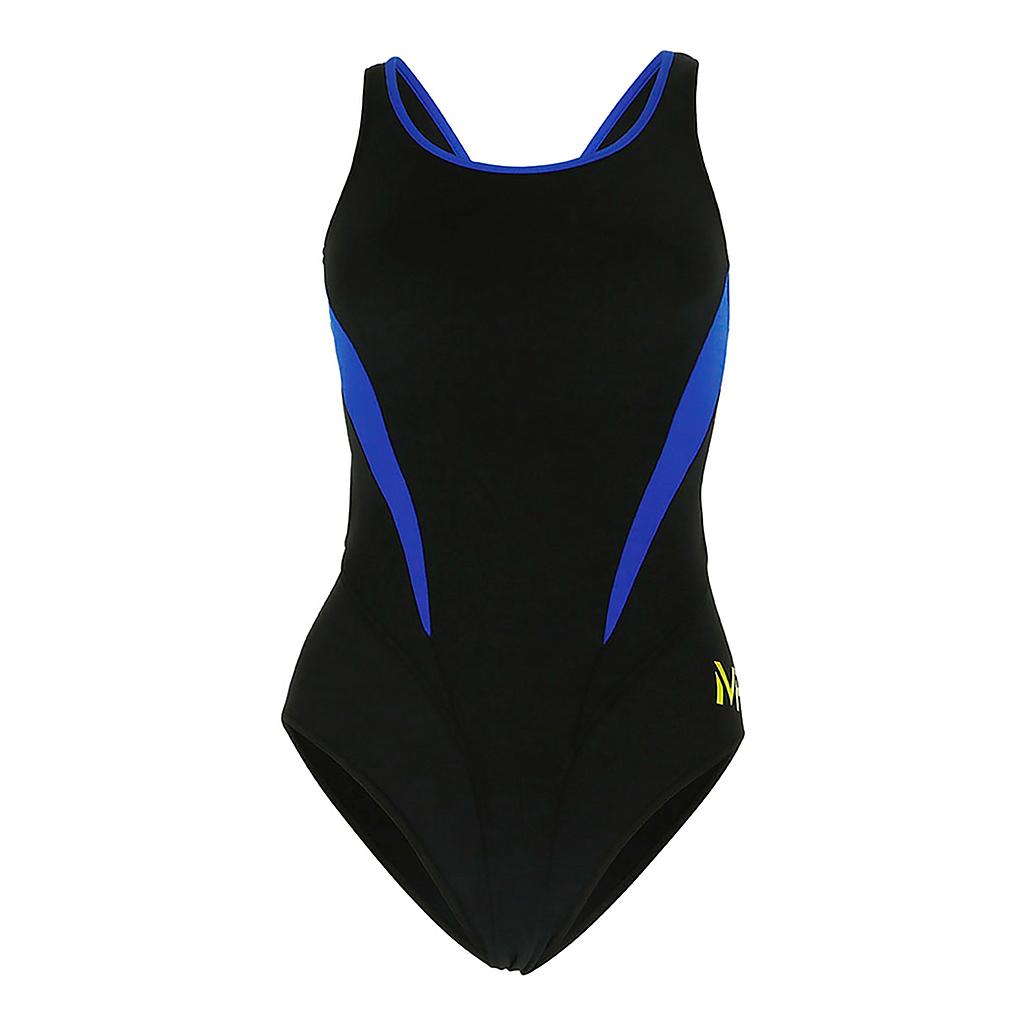 Malla Baño Mujer Mp Splice Comp Team Uv50 Negro/Azul T24