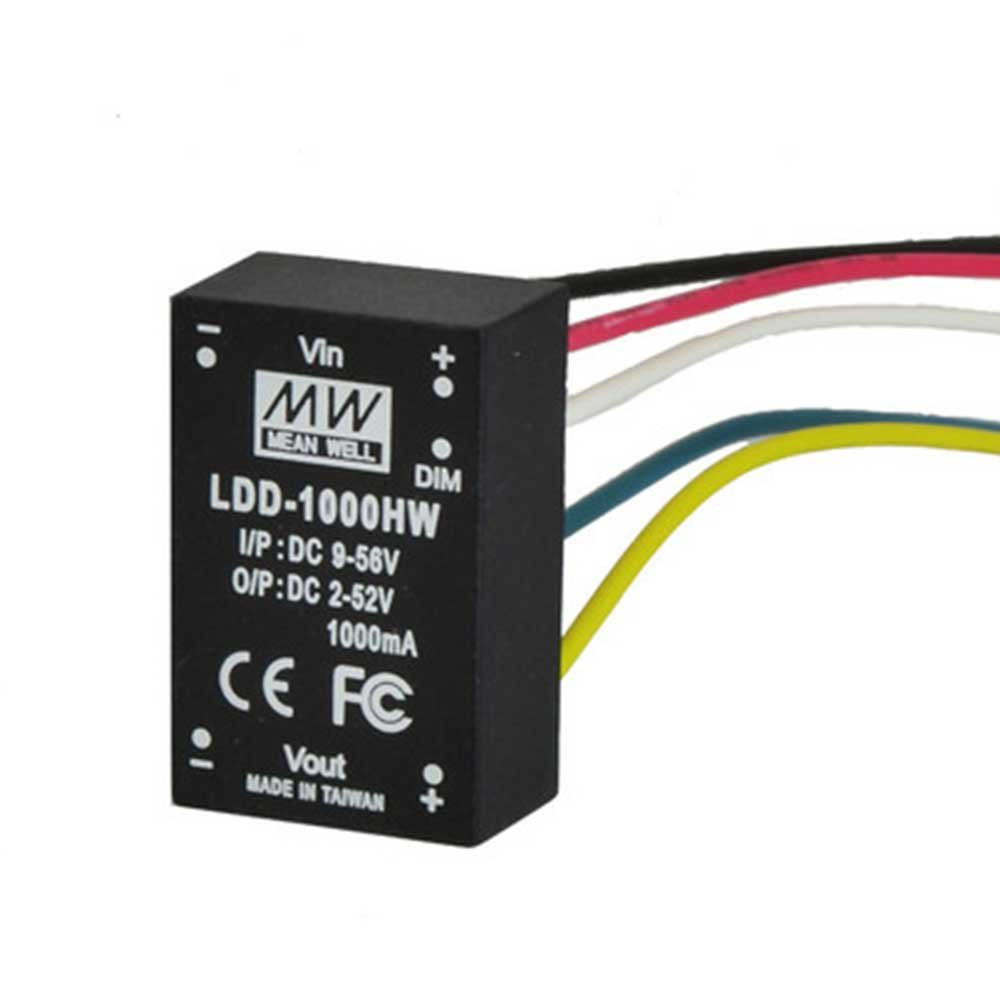Driver de alimentación LED IP67 con entrada en continua y salida en corriente constante 2-52V 1A