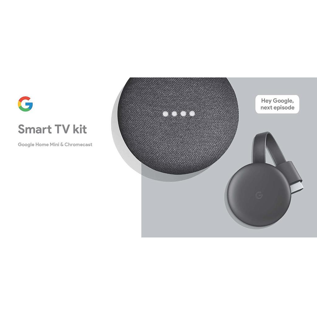 Google Smart Tv Kit Chromecast 3 y Google Home