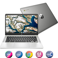 Chromebook Hp 14'' N5000 4gb 64gb Chrome