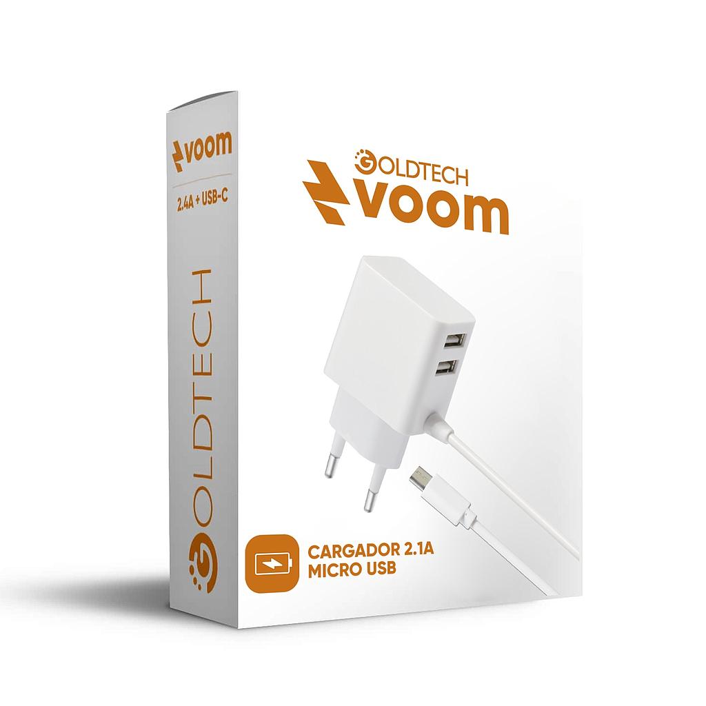 Cargador de Pared Voom - Carga Rapida C/Cable Micro USB 2.1A