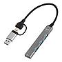 Hub Usb C / Usb A 4en1 Unno Hb1014sv 4 Puertos Usb A